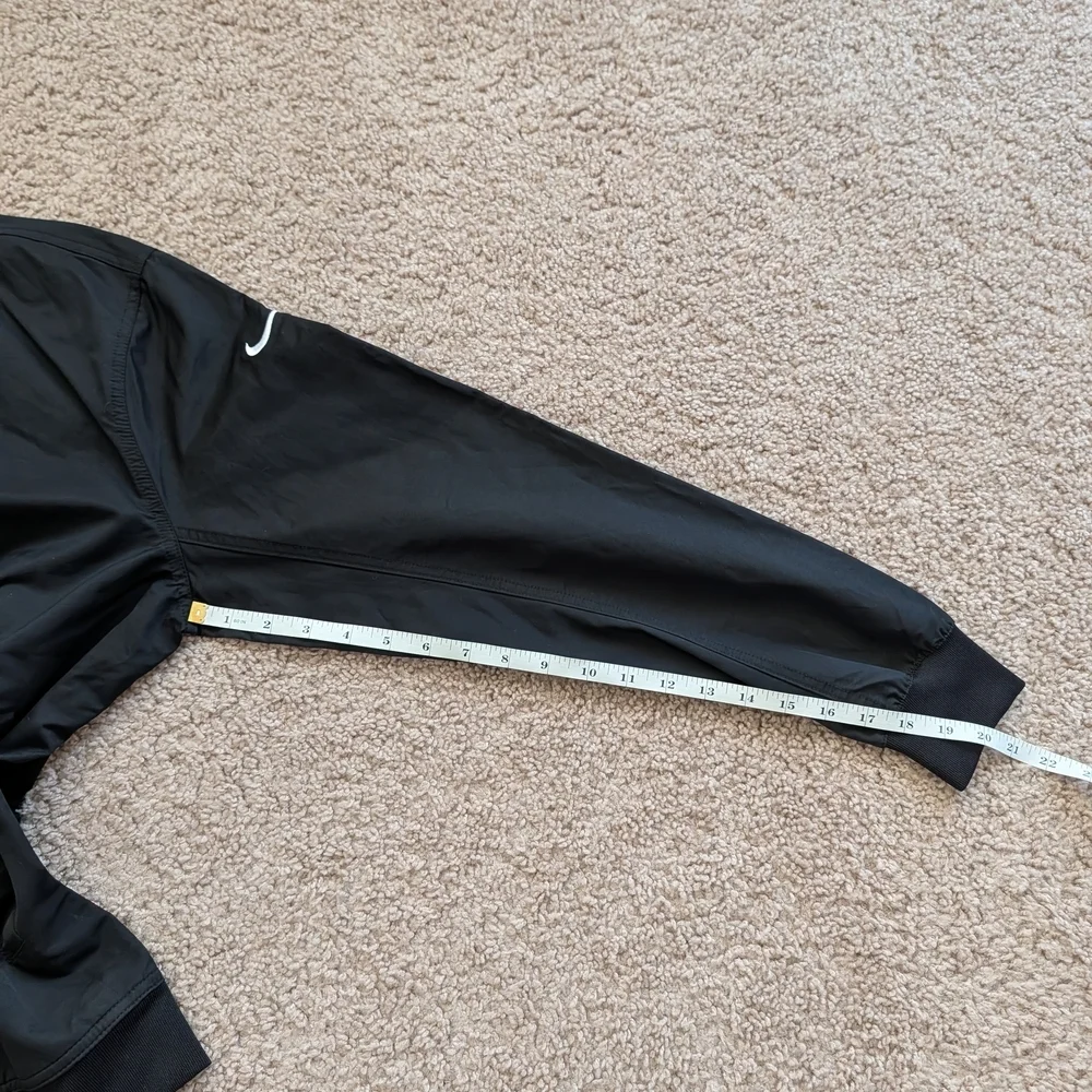 Nike Black Full Zip Up Bomber Jacket Size Medium